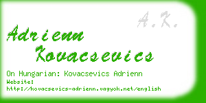 adrienn kovacsevics business card